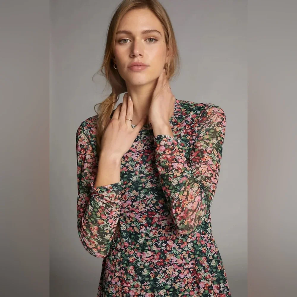 ✨ Anthropologie Fiona Maxi Dress Sz MP - Picture 3 of 11